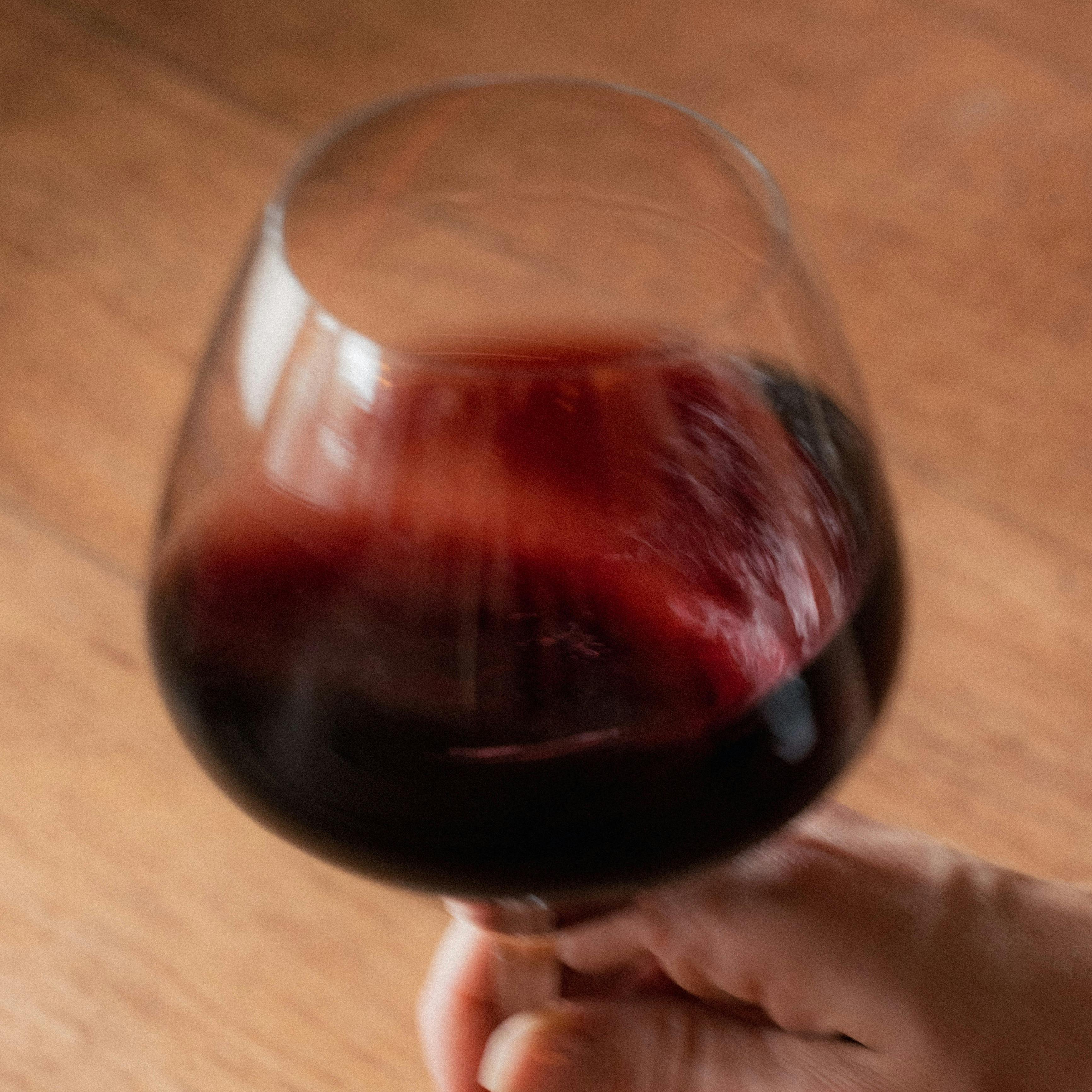 wine glass swirling